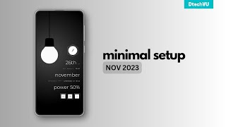 A Minimal Dark Home Screen Setup  Best Android Setup Nov 2023 [upl. by Yadsendew]