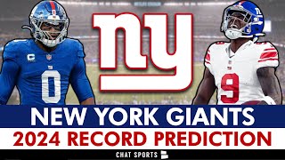 New York Giants Record Prediction For 2024 NFL Season [upl. by Khan290]