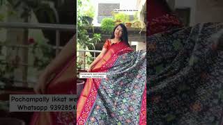 Ikkat silk sarees pochampally twill ikkat weavers sarees doubleikkat sarees  trending sarees [upl. by Keppel]