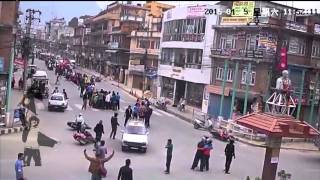 LIVE CCTV Footage During Earthquake in Nepal [upl. by Anihpled148]