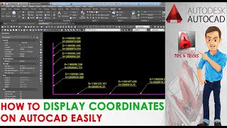 How To Display Coordinates On Auto CAD Drawings [upl. by Twelve]