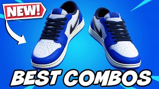 BEST COMBOS FOR NEW AIR JORDAN 1 LOW OG GAME ROYAL SHOE  Fortnite [upl. by Nitsraek]