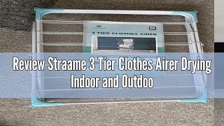 Review Straame 3 Tier Clothes Airer Drying Indoor and Outdoor Laundry Rack with NonSlip Feet and Co [upl. by Myrilla]