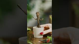 Growing Little Groot 🌱  Hot Toys Guardians of the Galaxy Little Groot Figure [upl. by Oiromed]