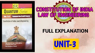 CONSTITUTION OF INDIA  FULL EXPLANATION UNIT3 consitutionofindialawofengineeringaktu aktu [upl. by Loring]