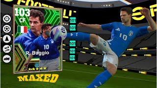 R BAGGIO Epic Booster Review  BAGGIO Max Training Guide EFOOTBALL2024 raavanislive gaming [upl. by Llenol]