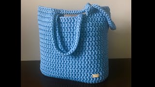 Crochet Tote Bag  Beginner Friendly [upl. by Gipps562]