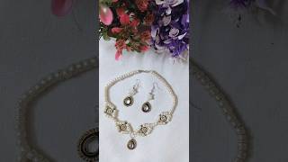 Pearl beads jewellery Making shorts youtube shorts necklacemakingnecklacediycraftwithneha [upl. by Nylassej696]