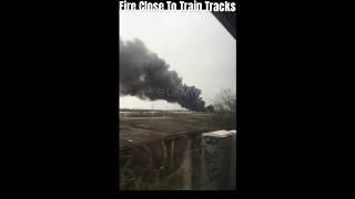 Birmingham UK  Large Factory Fire By Railway As Passengers Observe The Smoke 🇬🇧 UKMWshorts [upl. by Acinet]