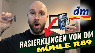 149€ Rasierklingen vom dm im Test 🪒 Kopfrasur mit Mühle R89 Rasierhobel der Glatze [upl. by Anelegna]