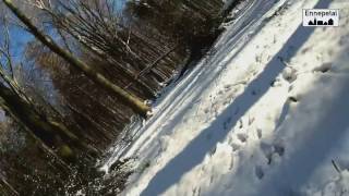 Heftiger Fahrradsturz bei Winter Kälte Schnee und Eis Ennepetal 1912017 [upl. by Ruskin173]