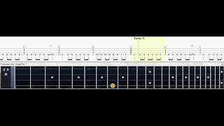 Shadowplay — Joy Division — Bass part with tabs fretboard view and metronome 4k [upl. by Nisen]