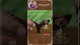 103 grms buttalu telanganapilla earrings gold trending viral sowmyavlogs [upl. by Cheslie]