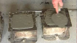 TEST FOR COMPRESSIVE STRENGTH OF CONCRETE CUBE CASTING [upl. by Laenahtan]