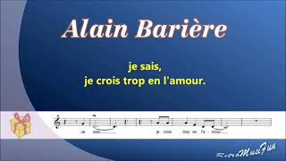 Alain Bariére  Ma Vie  Karaoke [upl. by Goerke504]