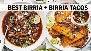 Easy CROCKPOT BIRRIA Makes the Best BIRRIA TACOS Recipe [upl. by Aelhsa]