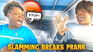 SLAMMING THE BRAKES PRANK ON SISTER HILARIOUS [upl. by Dorison]