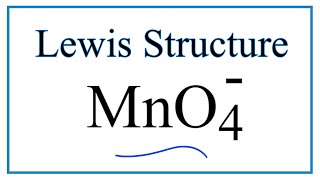 How to Draw the Lewis Dot Structure for MnO4 Permanganate ion [upl. by Mingche727]