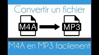 Comment convertir une fichier M4A en MP3 sans logiciel [upl. by Esoryram]