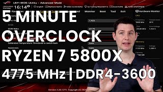 5 Minute Overclock Ryzen 7 5800X to 4775 MHz [upl. by Hana504]