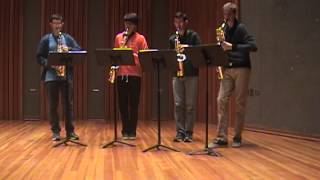 Golliwogs Cakewalk  Fourtissimo Sax Quartet [upl. by Oivaf]