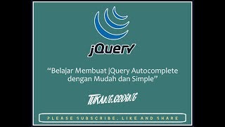 Belajar Membuat Searching jQuery Autocomplete dengan PHP dan MySQL [upl. by Seko]