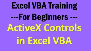 Excel VBA Tutorial 14 Active X Controls in Excel VBA [upl. by Gordy956]