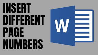 How to Insert Different Page Numbers in Word [upl. by Dole43]