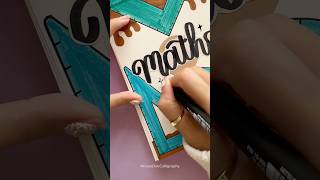 How to Make the Perfect Front Page for Maths shorts nhuandaocalligraphy frontpage [upl. by Asirem]