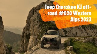 Jeep Cherokee KJ offroad 020 Western Alps 2023 [upl. by Ashbey728]