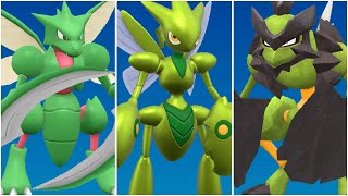 FULL SCYTHER EVOLUTION TEAM Shiny Scyther Scizor Kleavor Moveset Scarlet Violet [upl. by Ecirtnom215]