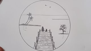 scenery drawing  kids drawing  easy drawing [upl. by Niawat482]