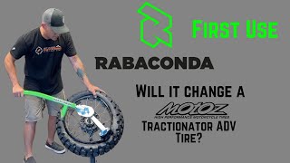 FIRST USE Rabaconda tire changer on the 1250GSA Will it change a MotoZ Tire [upl. by Durstin]