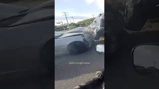 Lucky Biker Escapes Scary Accident [upl. by Inalem]