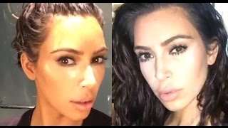 Kim Kardashian West How I Do My Own Makeup [upl. by Suiram]