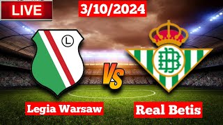 Legia Warsaw vs Real Betis  Olimpija  UEFA Conference League Fifa Live Match Score [upl. by Eisdnyl556]