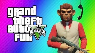 GTA 5 Online Funny Moments  Vanoss Vs Bicycle Launch Glitch Lui Calibre Prank Calls his Mom [upl. by Lotsirk]