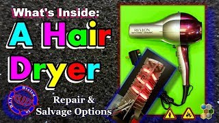 Whats Inside a Hair Dryer  How to Repair or Salvage [upl. by Ahsikahs371]