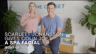 Scarlett Johansson Gives Colin Jost a Spa Facial Sort Of  The Outset [upl. by Nahgiem744]