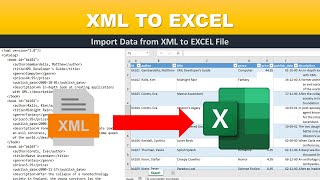 How to Get XML Records in Excel File Import XML file in Excel  Convert XML to Excel  Without VBA [upl. by Nospmas]