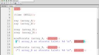 Strukturerad Programmering med C  11 Arrayer med pekare [upl. by Eisse413]