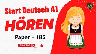 German Language A1 Level exam Practice  Paper  185  Hören mit Antworten  GermanAdda [upl. by Zilvia868]