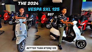 Vespa SXL 125 Dual Tone 2024 BS7 E20  Review amp Changes  Better Than Ntorq 125   Agnee Motovibes [upl. by Garfinkel]