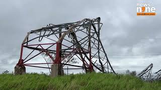 Hurricane Rafael destroys homes topples power lines and uproots trees in Cuba  News9 [upl. by Kerek539]