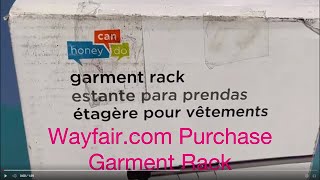 Honey Can Do  Garment Rack Wayfaircom Purchase Unbox amp Assembly [upl. by Feldt890]