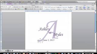 How to create a monogram using Microsoft Word [upl. by Aissatsan]