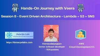 Session 8  HandsOn  Build Event Driven Architecture  AWS CDK  Lambda  SNS and S3 [upl. by Concha]