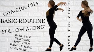 Basic Cha Cha Solo Routine  Practice Beginner Cha Cha Steps  Cha Cha Follow Along [upl. by Sverre689]