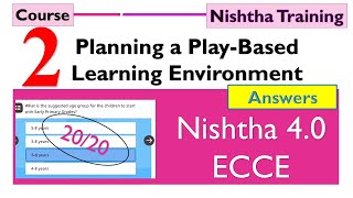 Nishtha 40 Course 2Quiz answers  Planning a playbased learning environmentECCE [upl. by Enihpad]