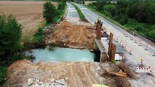 Reparatur A1 bei Erftstadt  Hochwasser 2021 Repair of Damaged A1 at Erftstadt after flood 2021 [upl. by Elehcir483]